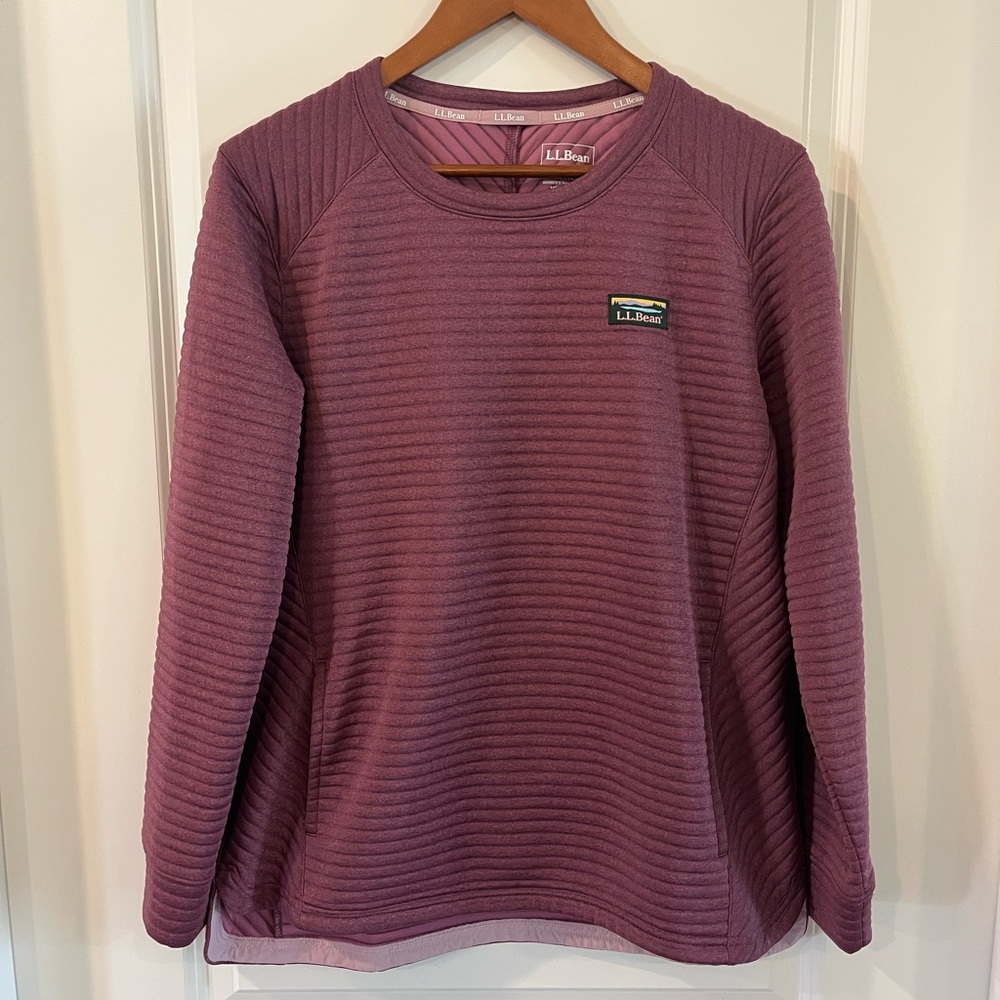 L.L. Bean Plum Ribbed Pullover